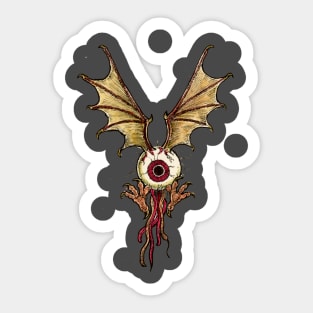 FLYING EYEBALL WITH CLAWS Sticker